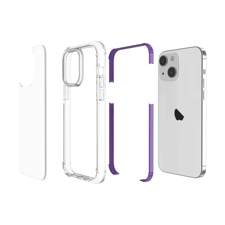 For iPhone 15 Plus Four-corner Shockproof TPU + Acrylic Phone Case(Purple) - iPhone 15 Plus Cases by buy2fix | Online Shopping UK | buy2fix