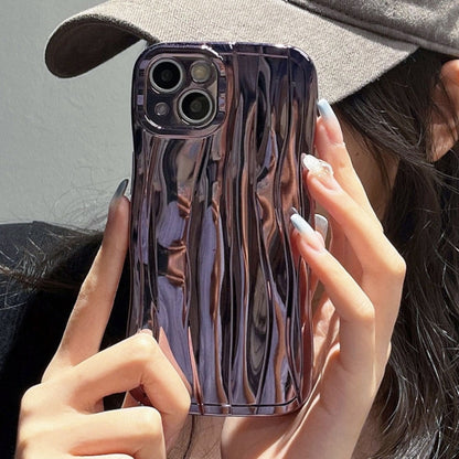 For iPhone 11 Electroplating Water Ripple TPU Phone Case(Purple) - iPhone 11 Cases by buy2fix | Online Shopping UK | buy2fix