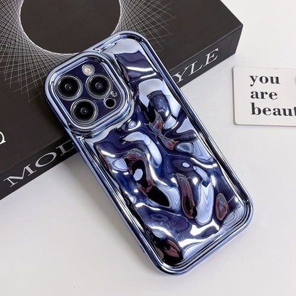 For iPhone 13 Electroplating Meteorite Texture TPU Phone Case(Blue) - iPhone 13 Cases by buy2fix | Online Shopping UK | buy2fix