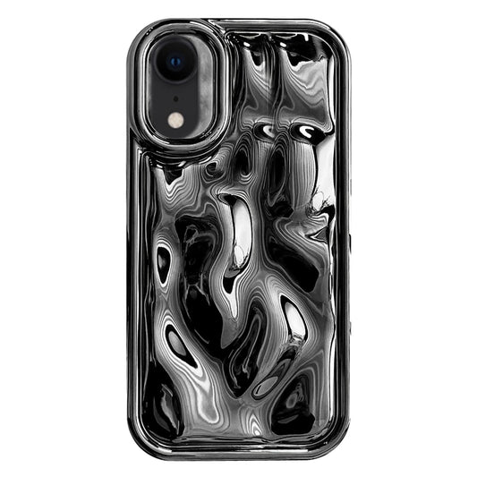 For iPhone XR Electroplating Meteorite Texture TPU Phone Case(Black) - More iPhone Cases by buy2fix | Online Shopping UK | buy2fix