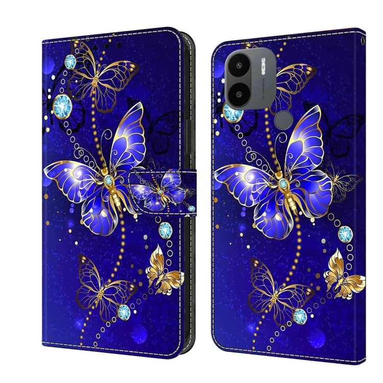 For Xiaomi Redmi A1+ / A2 / A2+ Crystal 3D Shockproof Protective Leather Phone Case(Diamond Butterfly) - Xiaomi Cases by buy2fix | Online Shopping UK | buy2fix