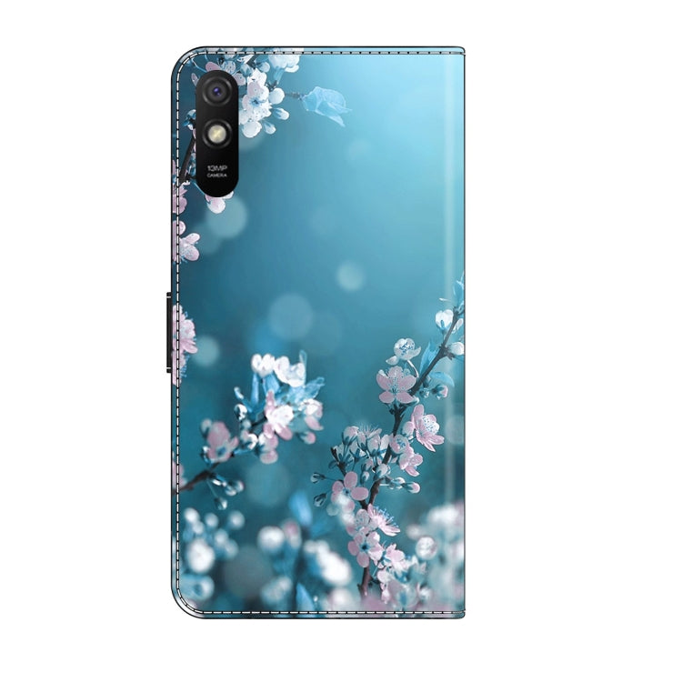 For Xiaomi Redmi 9A Crystal 3D Shockproof Protective Leather Phone Case(Plum Flower) - Xiaomi Cases by buy2fix | Online Shopping UK | buy2fix