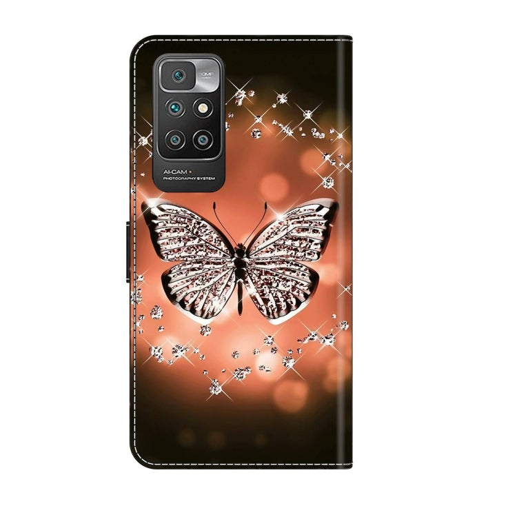 For Xiaomi Redmi 10 Crystal 3D Shockproof Protective Leather Phone Case(Crystal Butterfly) - Xiaomi Cases by buy2fix | Online Shopping UK | buy2fix