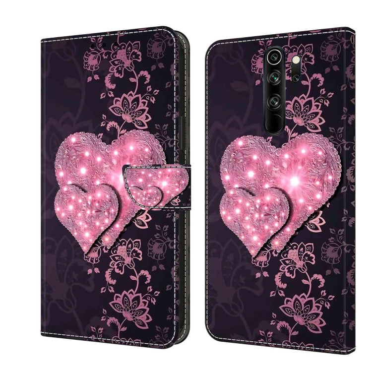 For Xiaomi Redmi Note 8 Pro Crystal 3D Shockproof Protective Leather Phone Case(Lace Love) - Xiaomi Cases by buy2fix | Online Shopping UK | buy2fix