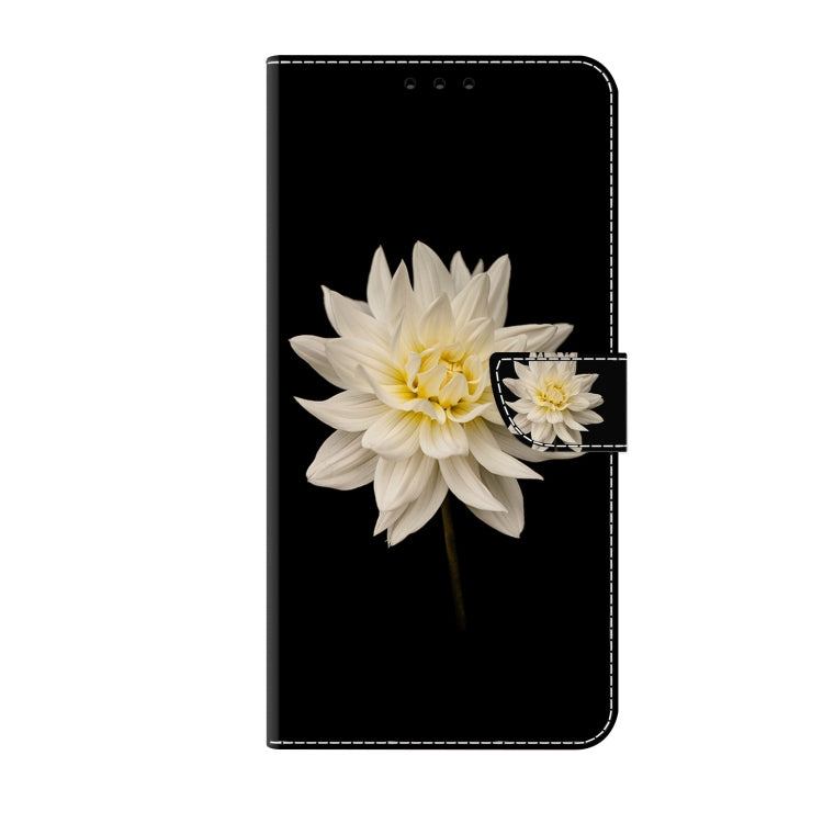 For Xiaomi Redmi Note 10 5G Crystal 3D Shockproof Protective Leather Phone Case(White Flower) - Xiaomi Cases by buy2fix | Online Shopping UK | buy2fix