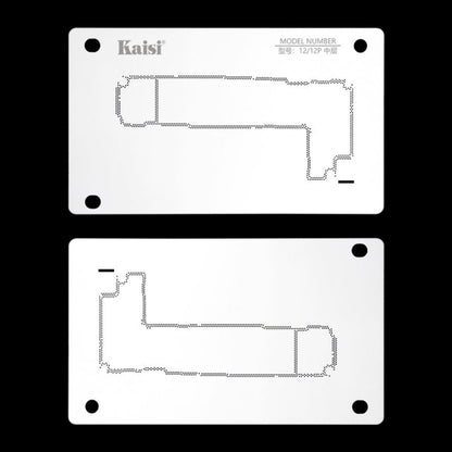 Kaisi 18 in 1 Silicone Middle Layer Tin Planting BGA Reballing Platform for iPhone X-14 Pro Max - BGA Stencils by Kaisi | Online Shopping UK | buy2fix