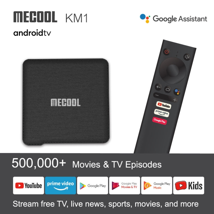 MECOOL KM1 4K Ultra HD Smart Android 9.0 Amlogic S905X3 TV Box with Remote Controller, 4GB+64GB, Support Dual Band WiFi 2T2R/HDMI/TF Card/LAN, US Plug - Consumer Electronics by MECOOL | Online Shopping UK | buy2fix