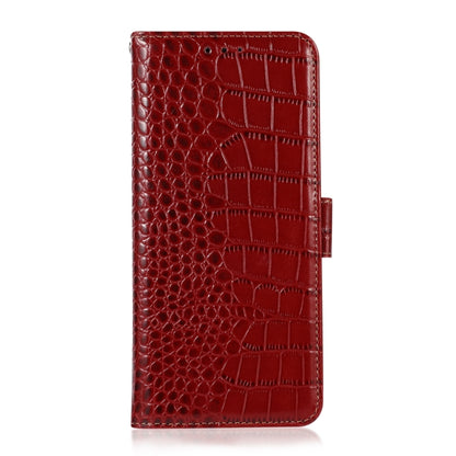 For OnePlus Ace 2 Pro Crocodile Top Layer Cowhide Leather Phone Case(Red) - OnePlus Cases by buy2fix | Online Shopping UK | buy2fix