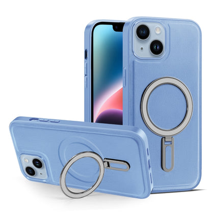 For iPhone 14 Plus MagSafe Magnetic Holder Phone Case(Sierra Blue) - iPhone 14 Plus Cases by buy2fix | Online Shopping UK | buy2fix