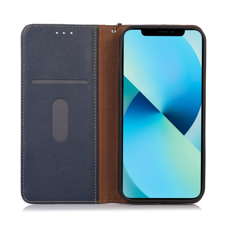For Nokia C110 KHAZNEH Nappa Top Layer Cowhide Leather Phone Case(Blue) - Nokia Cases by buy2fix | Online Shopping UK | buy2fix