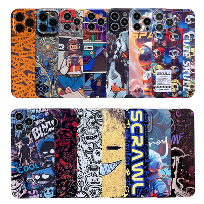 For iPhone 15 Painted Pattern Precise Hole PC Phone Case(Block Monster) - iPhone 15 Cases by buy2fix | Online Shopping UK | buy2fix