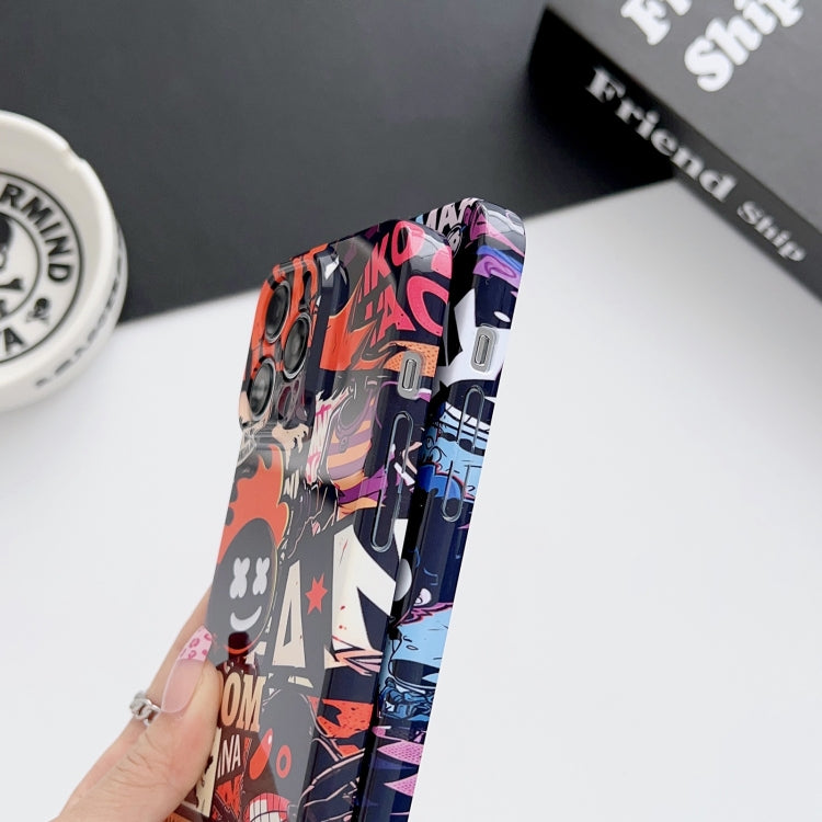 For iPhone 14 Pro Painted Pattern Precise Hole PC Phone Case(Abstract Flower) - iPhone 14 Pro Cases by buy2fix | Online Shopping UK | buy2fix
