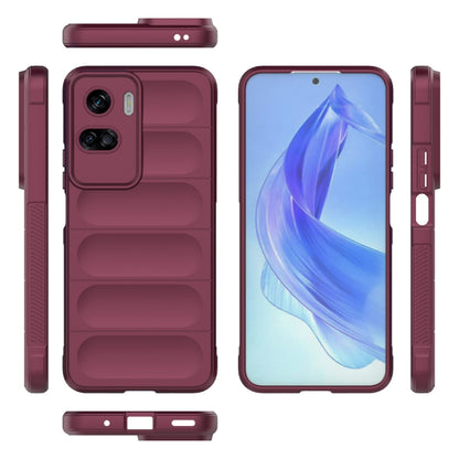 For Honor 90 Lite Magic Shield TPU + Flannel Phone Case(Wine Red) - Honor Cases by buy2fix | Online Shopping UK | buy2fix