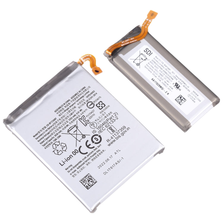EB-BF723ABU EB-BF724ABU 1 Pair 2555mAh 1070mAh Battery Replacement For Samsung Galaxy Z Flip Flip4 F721U F721B - For Samsung by buy2fix | Online Shopping UK | buy2fix