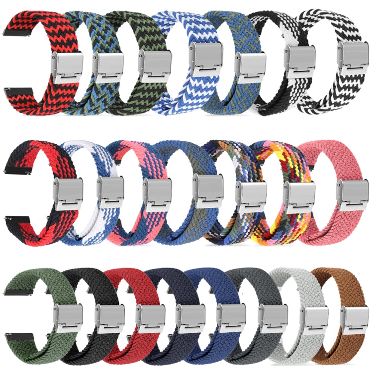 For Huawei Watch 4 / 4 Pro Nylon Braided Metal Buckle Watch Band(Z Pink White) - Watch Bands by buy2fix | Online Shopping UK | buy2fix
