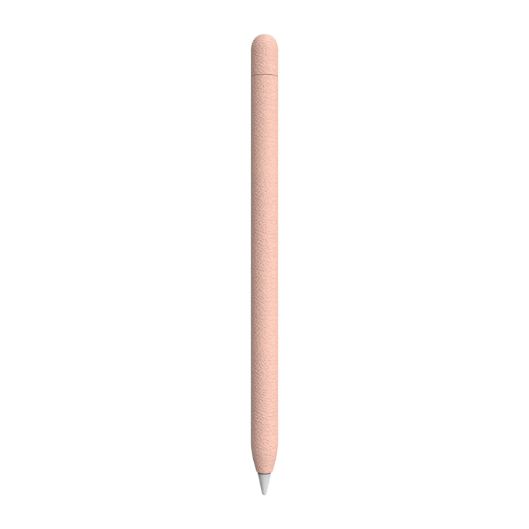 For Apple Pencil 1 LOVE MEI Frosted Leather Texture Silicone Protective Pen Case(Pink) - Pencil Accessories by LOVE MEI | Online Shopping UK | buy2fix