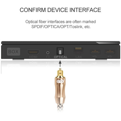 0.5m EMK OD6.0mm Gold-plated TV Digital Audio Optical Fiber Connecting Cable - Audio Optical Cables by EMK | Online Shopping UK | buy2fix