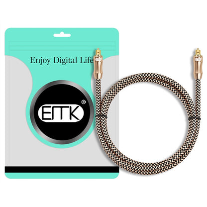 15m EMK OD6.0mm Gold-plated TV Digital Audio Optical Fiber Connecting Cable - Audio Optical Cables by EMK | Online Shopping UK | buy2fix