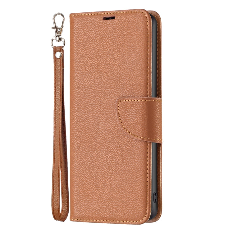 For Samsung Galaxy A25 5G Litchi Texture Pure Color Flip Leather Phone Case(Brown) - Galaxy Phone Cases by buy2fix | Online Shopping UK | buy2fix