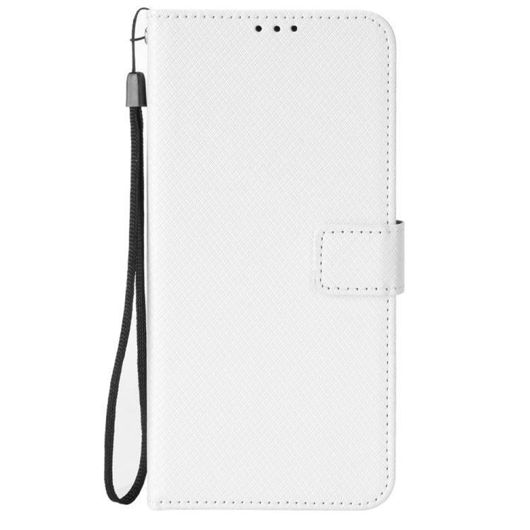 For ZTE Blade L220 Diamond Texture Leather Phone Case(White) - ZTE Cases by buy2fix | Online Shopping UK | buy2fix