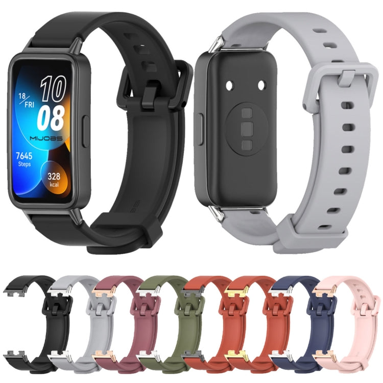 For Huawei Band 8 / 9 Mijobs Silicone Breathable Watch Band(Orange+Black) - Watch Bands by MIJOBS | Online Shopping UK | buy2fix