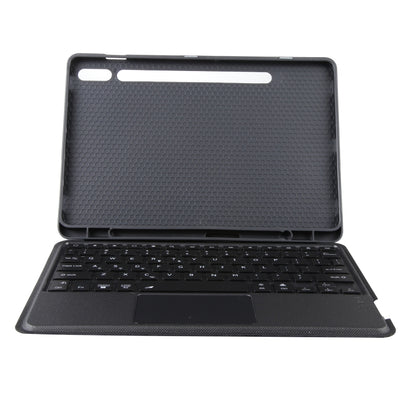 T870B-AS Pivot Backlight Lower Pen Slot Bluetooth Keyboard Leather Case For Samsung Galaxy Tab S7 T870/T875/S8 700/X706(Black) - Samsung Keyboard by buy2fix | Online Shopping UK | buy2fix