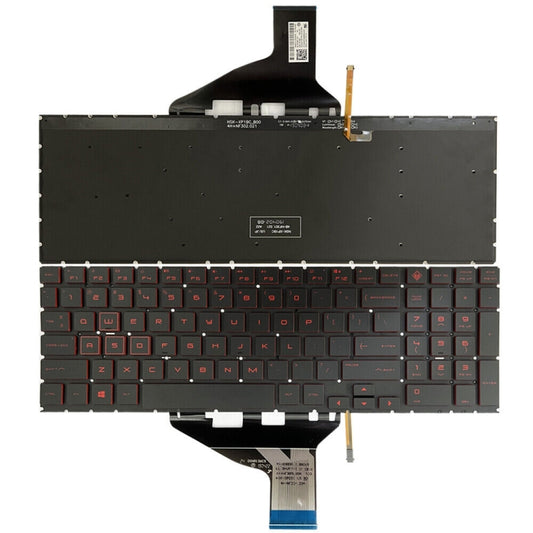 For HP 15-DC / 15-DH Red US Version Laptop Backlight Keyboard - HP Spare Parts by buy2fix | Online Shopping UK | buy2fix