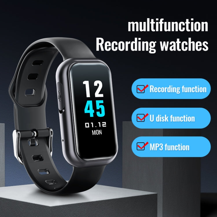 JNN S16 Smart HD Noise Reduction Bluetooth MP3 Voice Control Recording Bracelet, Memory:32GB - Smart Wristbands by JNN | Online Shopping UK | buy2fix
