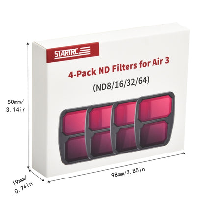 For DJI Air 3 STARTRC Drone Lens Filter, Lens:4 in 1 ND8/16/32/64 - Mavic Lens Filter by STARTRC | Online Shopping UK | buy2fix