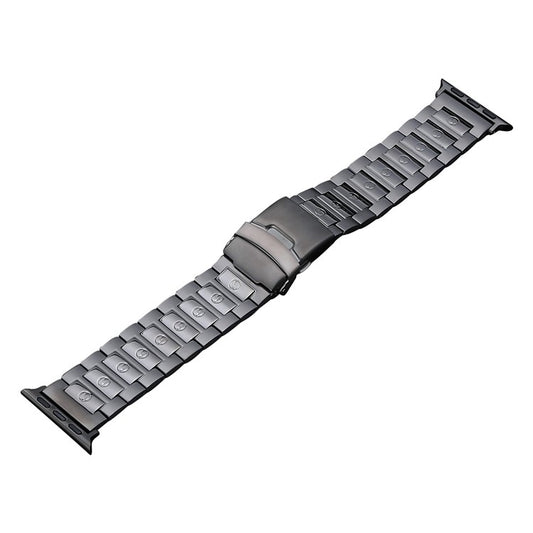 For Apple Watch SE 44mm Safety Buckle Titanium Steel Watch Band(Silver) - Watch Bands by buy2fix | Online Shopping UK | buy2fix