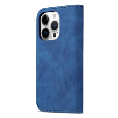 For iPhone 15 Pro Max AZNS Skin Feel Calf Texture Flip Leather Phone Case(Blue) - iPhone 15 Pro Max Cases by AZNS | Online Shopping UK | buy2fix