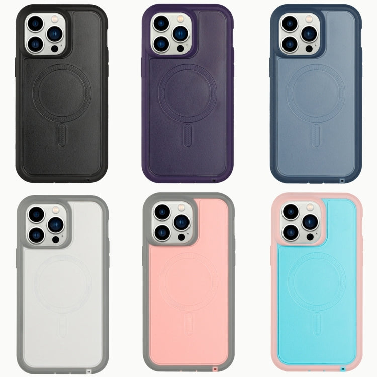 For iPhone 13 Pro Defender Series XT MagSafe Magnetic PC + TPU Shockproof Phone Case(Pink+Grey) - iPhone 13 Pro Cases by buy2fix | Online Shopping UK | buy2fix