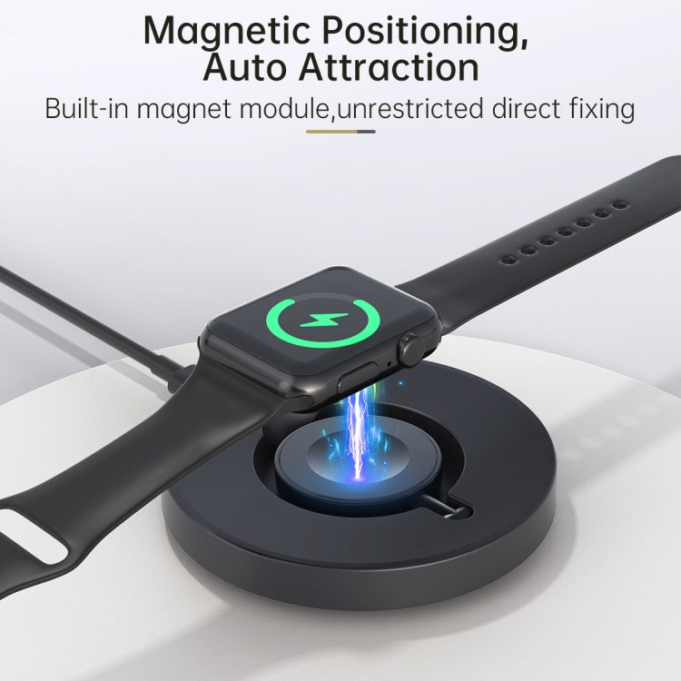 For Apple Watch V17A Foldable Magnetic Wireless Charger(Black) - Charger / Holder by buy2fix | Online Shopping UK | buy2fix