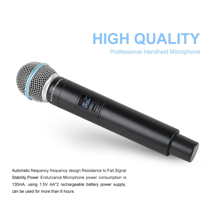 XTUGA A140-B Wireless Microphone System 4 BodyPack Headset Lavalier Microphone(AU Plug) - Microphone by XTUGA | Online Shopping UK | buy2fix