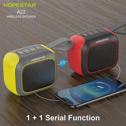 HOPESTAR A22 IPX6 Waterproof Portable Bluetooth Speaker Outdoor Subwoofer(Blue Red) - Mini Speaker by HOPESTAR | Online Shopping UK | buy2fix