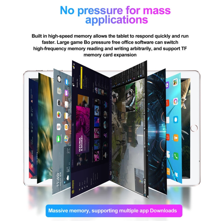 BDF P10 3G Phone Call Tablet PC 10.1 inch, 2GB+32GB, Android 9.0 MTK6735 Quad Core, Support Dual SIM, EU Plug(Rose Gold) - BDF by BDF | Online Shopping UK | buy2fix