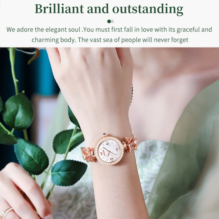 OLEVS 9958 Women Adjustable Drawstring Bracelet Quartz Watch(Green + Rose Gold) - Bracelet Watches by OLEVS | Online Shopping UK | buy2fix