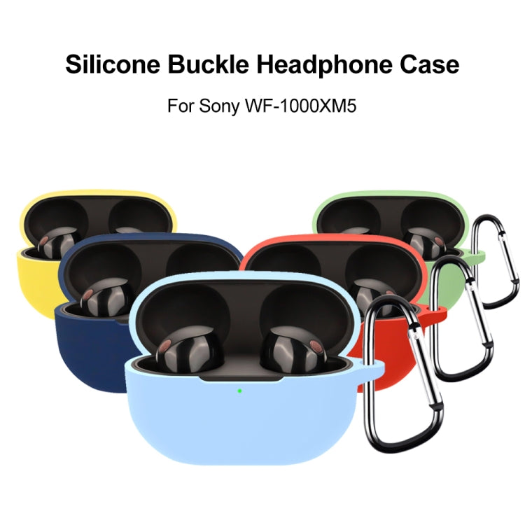 For Sony WF-1000XM5 Wireless Bluetooth Earphone Silicone Protective Case(Black) - Sony Earphone Case by buy2fix | Online Shopping UK | buy2fix
