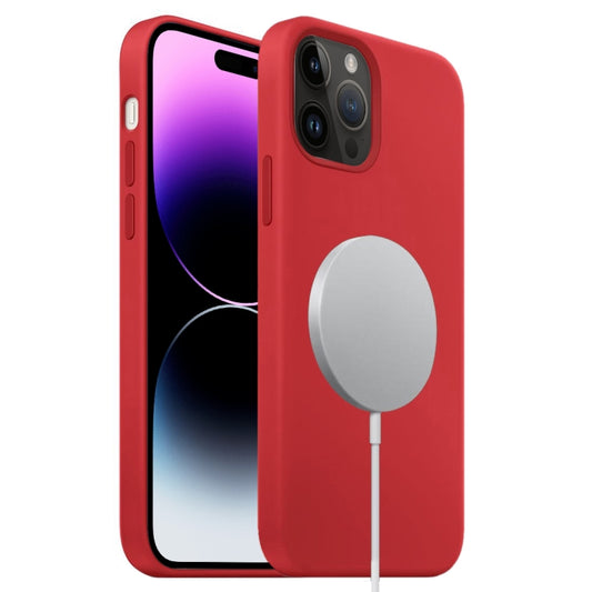 For iPhone 15 Pro MagSafe Liquid Silicone Full Coverage Phone Case(Red) - iPhone 15 Pro Cases by buy2fix | Online Shopping UK | buy2fix