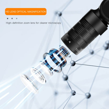 P110 50X-1000X Desktop Electronic Digital Microscope with 4.3 inch Screen - Digital Microscope by buy2fix | Online Shopping UK | buy2fix