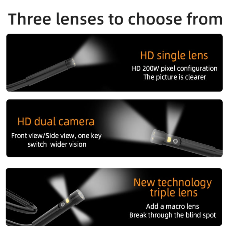 T23 8mm Single Lens 7 inch Screen Industrial Endoscope, Spec:10m Tube -  by buy2fix | Online Shopping UK | buy2fix