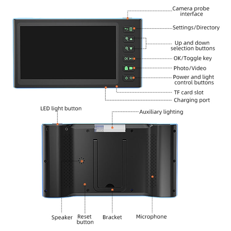 T23 5.5mm Single Lens 7 inch Screen Industrial Endoscope, Spec:5m Tube -  by buy2fix | Online Shopping UK | buy2fix