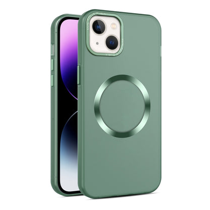 For iPhone 15 Plus CD Texture MagSafe Frosted Translucent Phone Case(Green) - iPhone 15 Plus Cases by buy2fix | Online Shopping UK | buy2fix