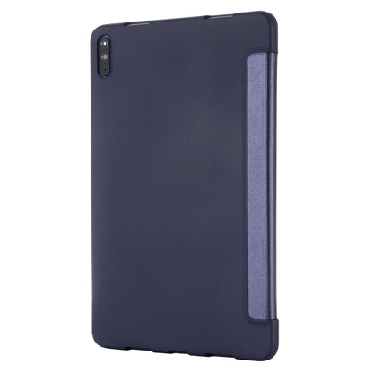 For Huawei Matepad 10.4 GEBEI Shockproof Horizontal Flip Leather Case with Three-folding Holder(Blue) - Huawei by GEBEI | Online Shopping UK | buy2fix