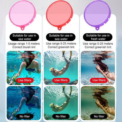 For Insta360 GO 3 Housing Diving Color Lens Filter(Pink) - Others by buy2fix | Online Shopping UK | buy2fix