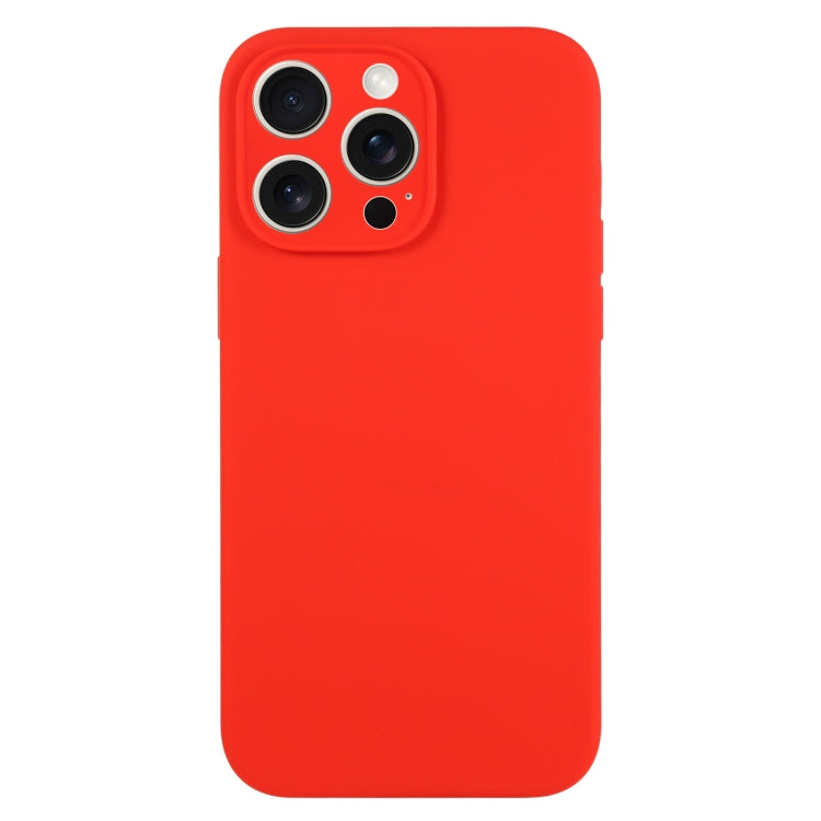 For iPhone 15 Pro Max Pure Color Liquid Silicone Fine Pore Phone Case(Red) - iPhone 15 Pro Max Cases by buy2fix | Online Shopping UK | buy2fix