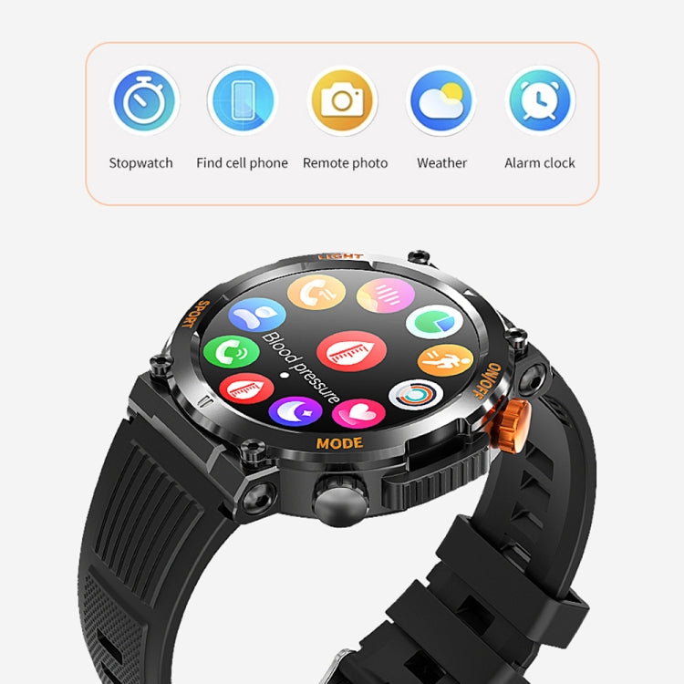 HT17 1.46 inch Round Screen Bluetooth Smart Watch, Support Health Monitoring & 100+ Sports Modes(Orange) - Smart Watches by buy2fix | Online Shopping UK | buy2fix