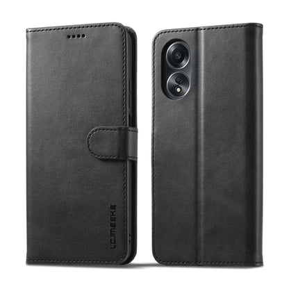 For OPPO A58 4G / A98 5G / F23 5G LC.IMEEKE Calf Texture Horizontal Flip Leather Case(Black) - OPPO Cases by LC.IMEEKE | Online Shopping UK | buy2fix