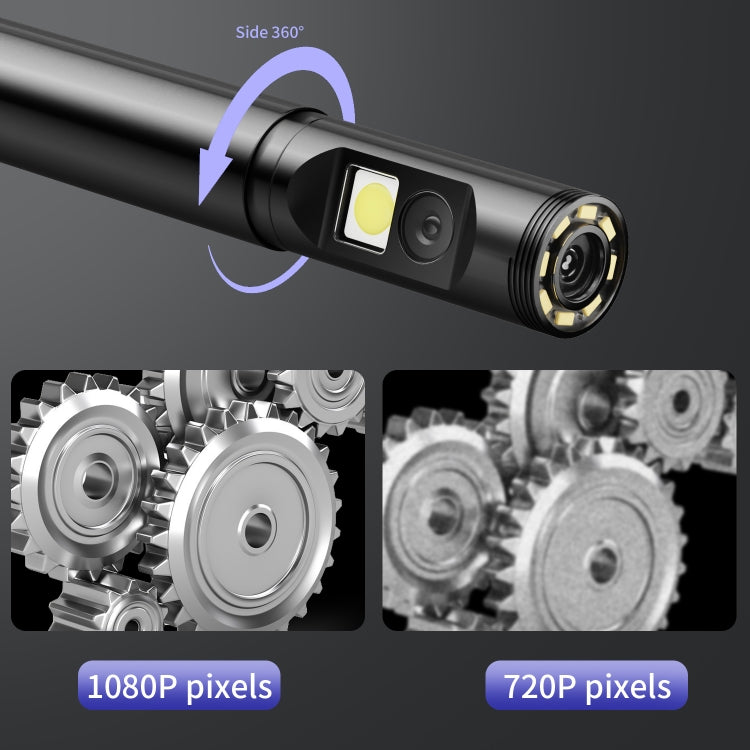 P120 Rotatable 8mm Dual Lenses Industrial Endoscope with Screen, 9mm Tail Pipe Diameter, Spec:10m Tube -  by buy2fix | Online Shopping UK | buy2fix