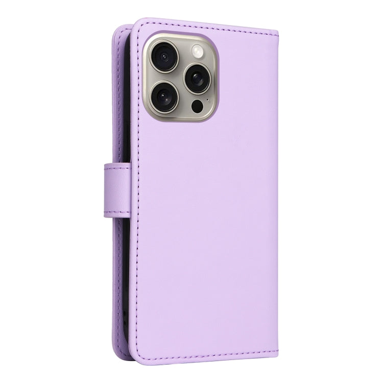 For iPhone 15 Pro Max BETOPNICE BN-005 2 in 1 Detachable Imitate Genuine Leather Phone Case(Light Purple) - iPhone 15 Pro Max Cases by BETOPNICE | Online Shopping UK | buy2fix